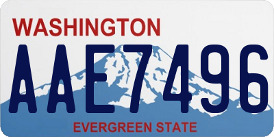 WA license plate AAE7496
