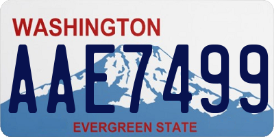 WA license plate AAE7499
