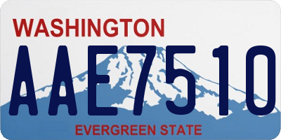 WA license plate AAE7510