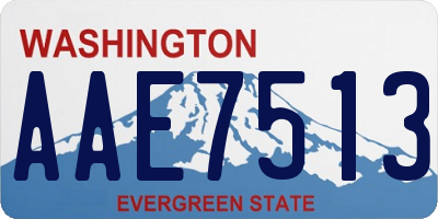 WA license plate AAE7513