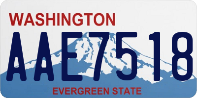 WA license plate AAE7518