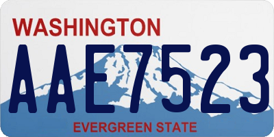 WA license plate AAE7523