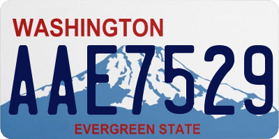 WA license plate AAE7529