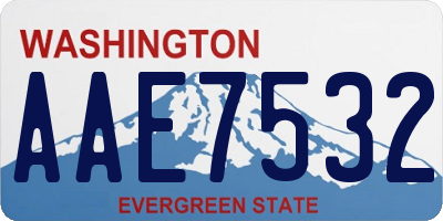 WA license plate AAE7532