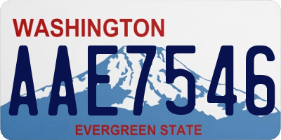 WA license plate AAE7546