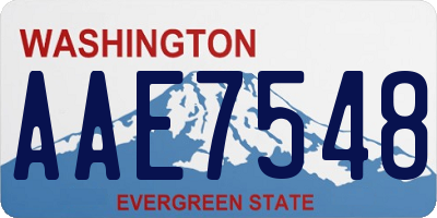 WA license plate AAE7548