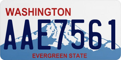 WA license plate AAE7561
