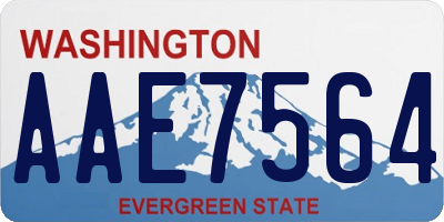WA license plate AAE7564