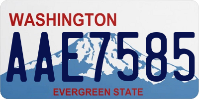 WA license plate AAE7585