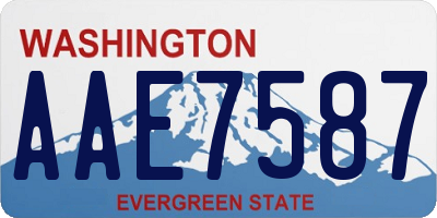 WA license plate AAE7587