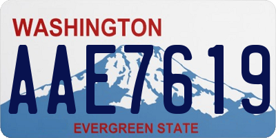 WA license plate AAE7619