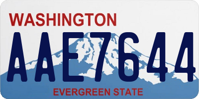 WA license plate AAE7644