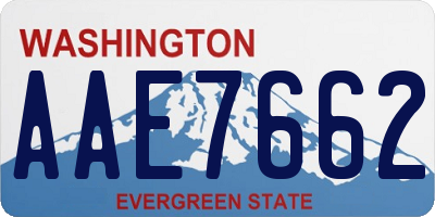 WA license plate AAE7662