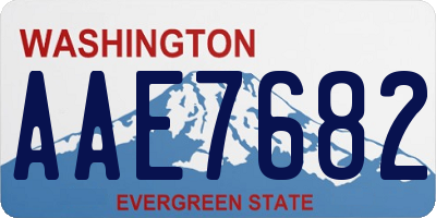 WA license plate AAE7682