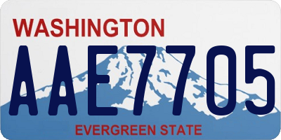 WA license plate AAE7705
