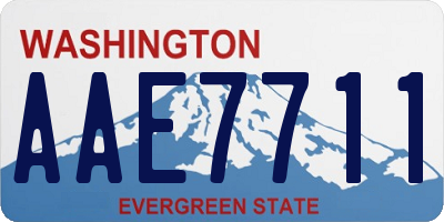 WA license plate AAE7711