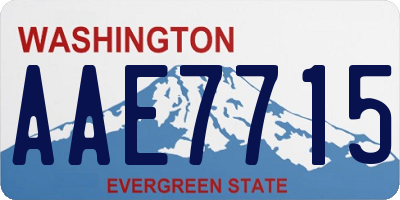 WA license plate AAE7715