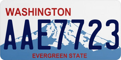 WA license plate AAE7723