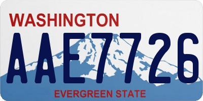 WA license plate AAE7726