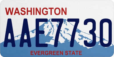 WA license plate AAE7730