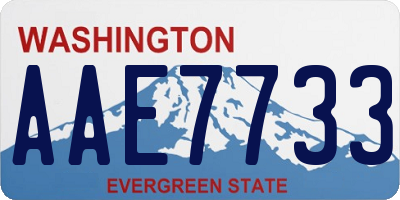 WA license plate AAE7733
