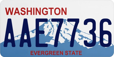 WA license plate AAE7736