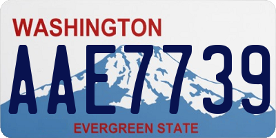 WA license plate AAE7739