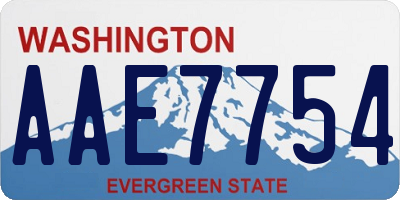 WA license plate AAE7754