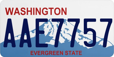 WA license plate AAE7757