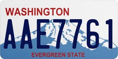 WA license plate AAE7761