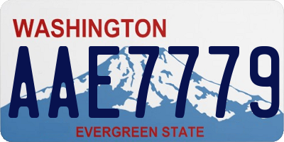 WA license plate AAE7779