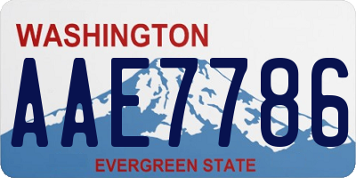 WA license plate AAE7786
