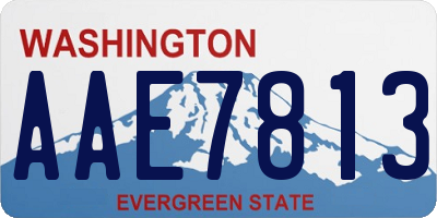 WA license plate AAE7813