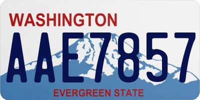 WA license plate AAE7857