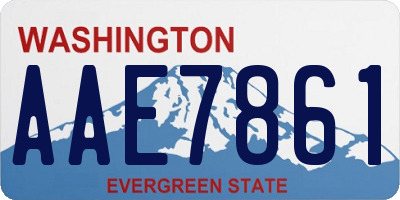 WA license plate AAE7861