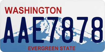WA license plate AAE7878