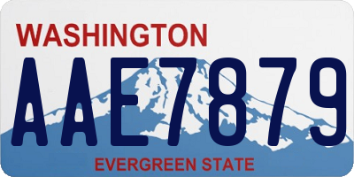 WA license plate AAE7879