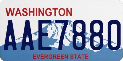 WA license plate AAE7880