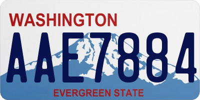 WA license plate AAE7884
