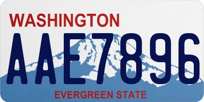 WA license plate AAE7896