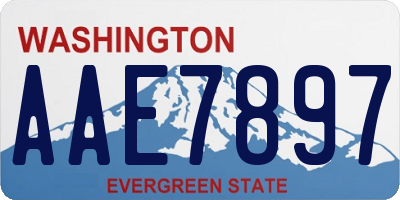 WA license plate AAE7897