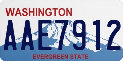 WA license plate AAE7912