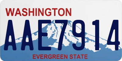 WA license plate AAE7914
