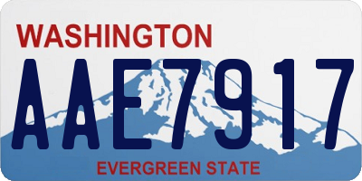 WA license plate AAE7917