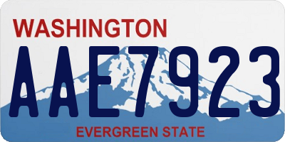 WA license plate AAE7923