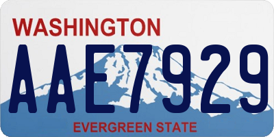 WA license plate AAE7929
