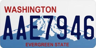 WA license plate AAE7946