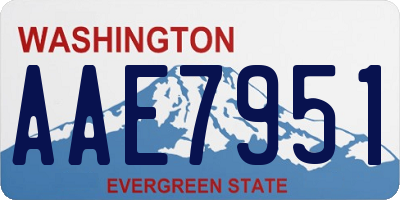 WA license plate AAE7951