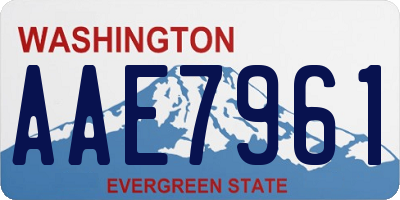 WA license plate AAE7961