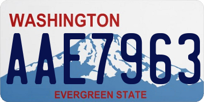 WA license plate AAE7963